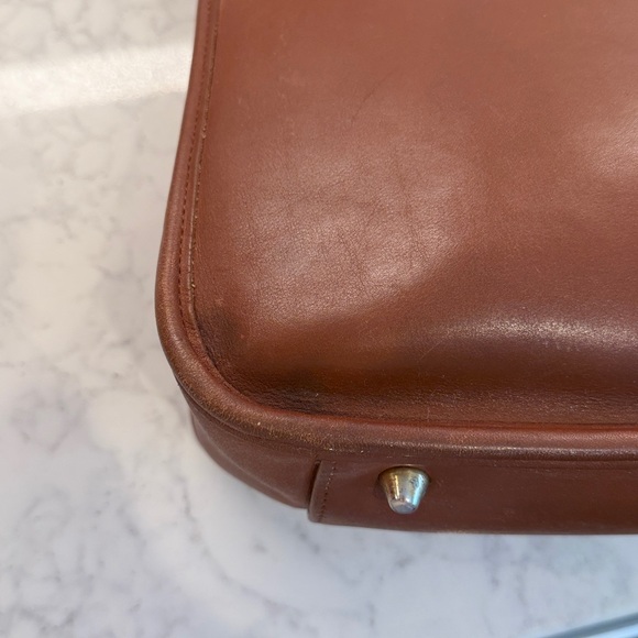 Vintage Coach Legacy 9966 Tan Brown Leather Brass Hardware - Picture 10 of 10